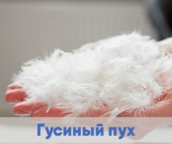 Наполнитель гусиный пух
