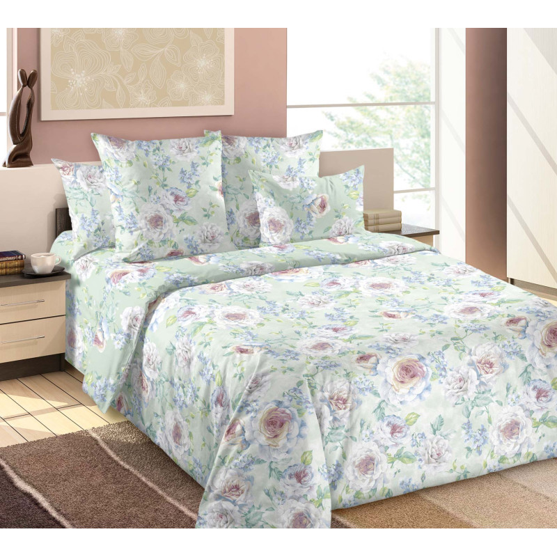 Наволочки 70х70 перкаль (2шт) Белая роза основа Наволочки 70х70 перкаль (2шт) Белая роза основа