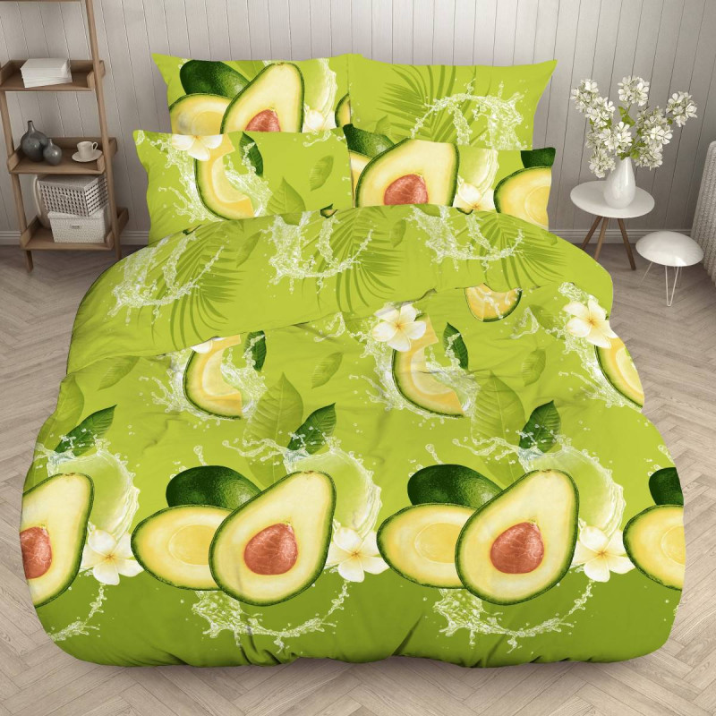 Простыня 160х200 на резинке бязь Авокадо Fresh (борт 20 см) Простыня 160х200 на резинке бязь Авокадо Fresh (борт 20 см)