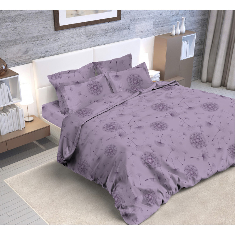Пододеяльник евро макси 220х240 см бязь Комфорт Полет сиреневый Пододеяльник евро макси 220х240 см бязь Комфорт Полет сиреневый
