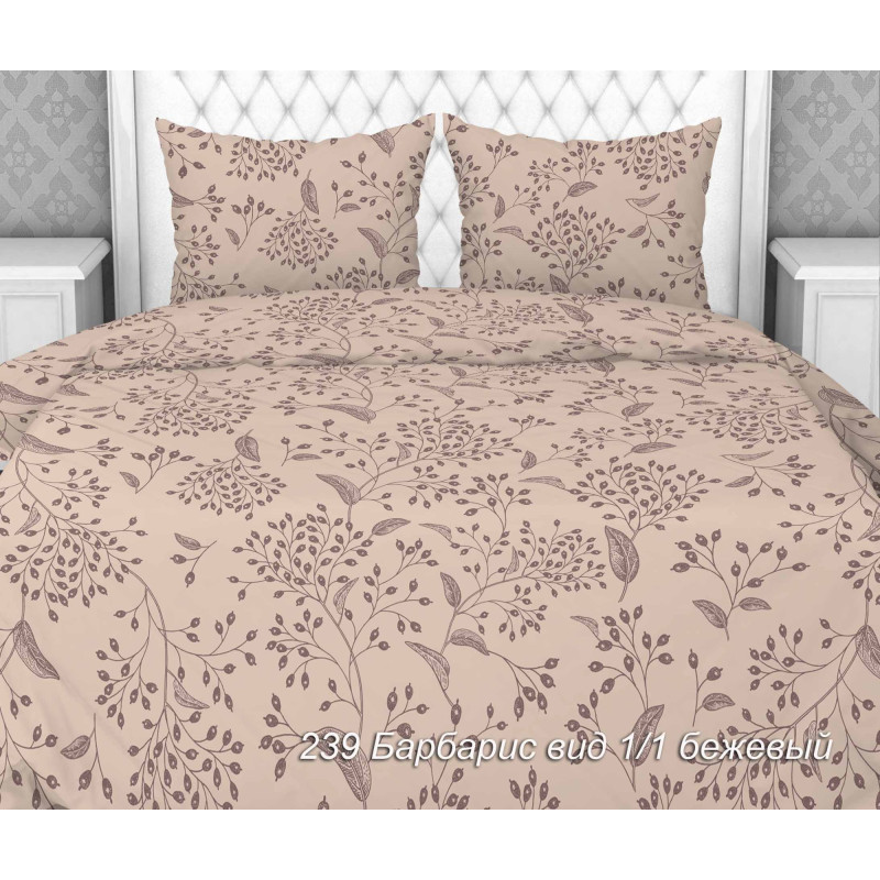 Простынь 1,5 спальная бязь 150х215 см Барбарис бежевый Простынь 1,5 спальная бязь 150х215 см Барбарис бежевый