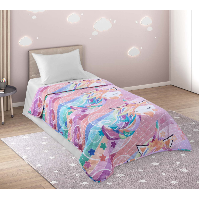 Детское покрывало 140х210 см перкаль Цветные сны Детское покрывало 140х210 см перкаль Цветные сны