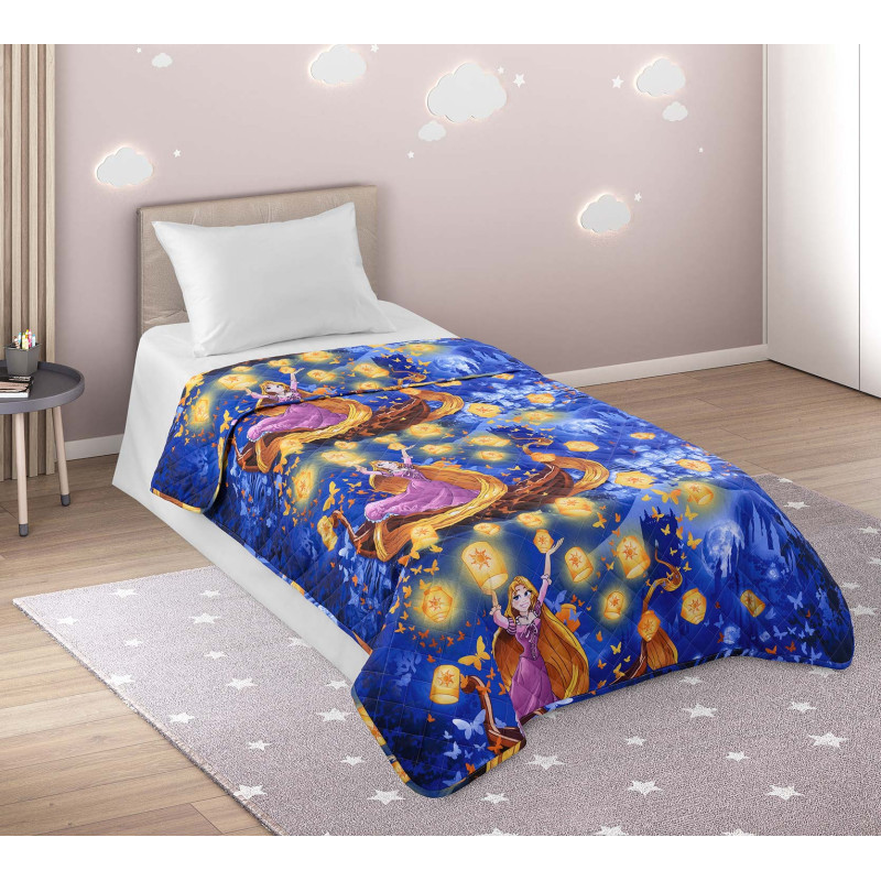 Стеганое покрывало 140х210 см перкаль Ночные фонарики Стеганое покрывало 140х210 см перкаль Ночные фонарики