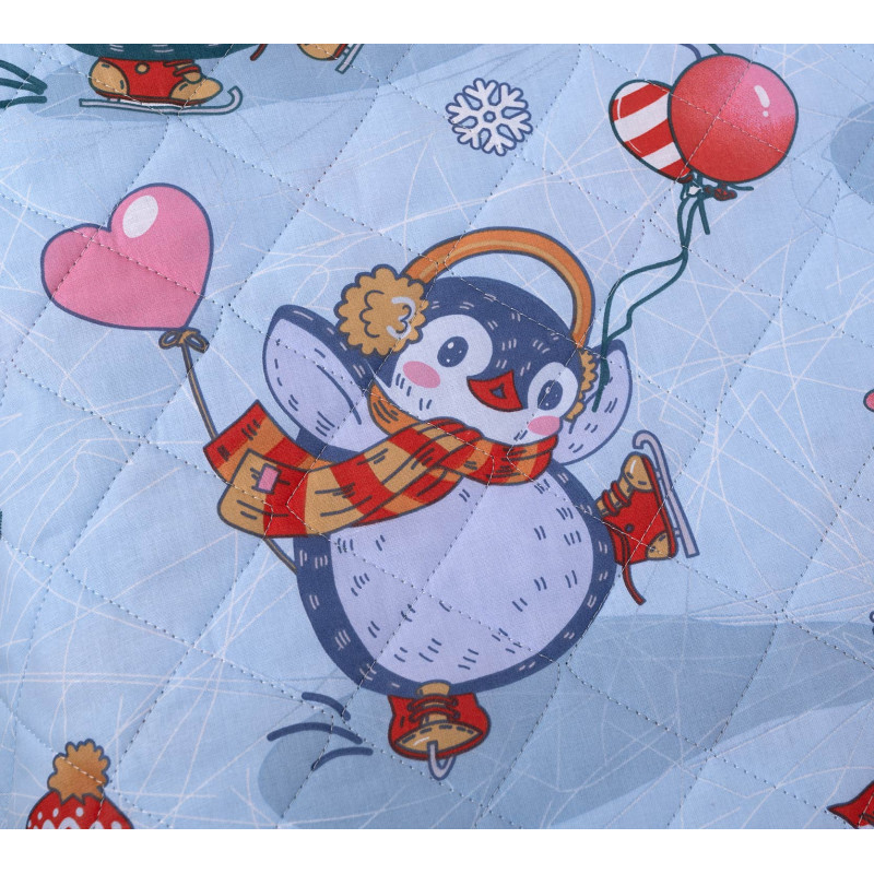 Детское покрывало стеганое 140х210 см перкаль Пингви 1 Детское покрывало стеганое 140х210 см перкаль Пингви 1