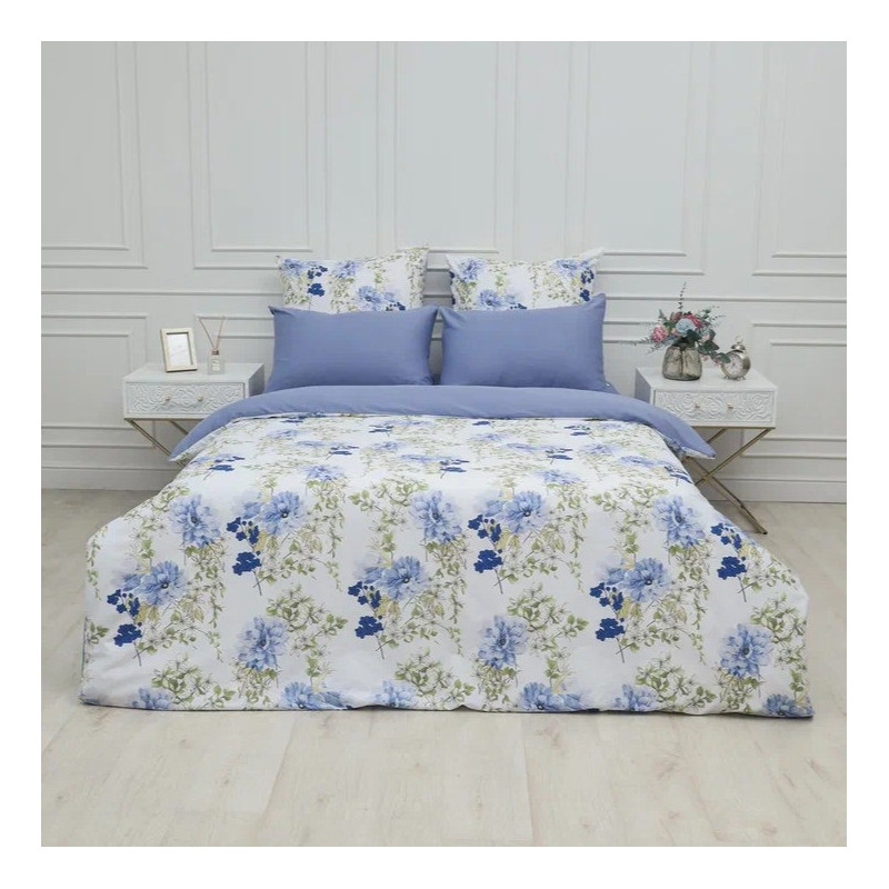 Постельное белье NUANCE 1,5сп сатин Garden blue Постельное белье NUANCE 1,5сп сатин Garden blue