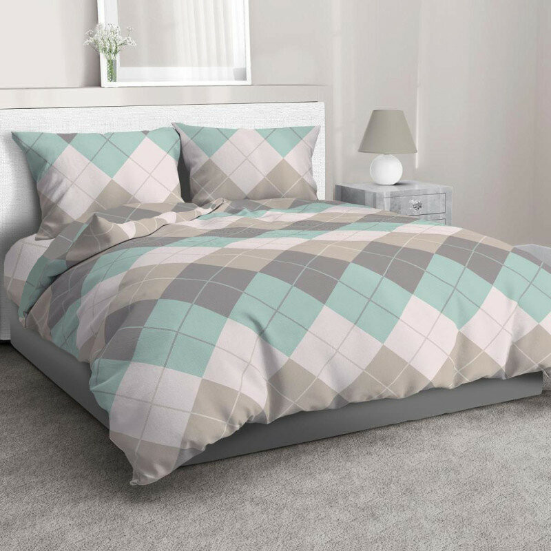 Наволочки 70х70 (2шт) на клапане бязь Комфорт Клетка Паддингтон Наволочки 70х70 (2шт) на клапане бязь Комфорт Клетка Паддингтон