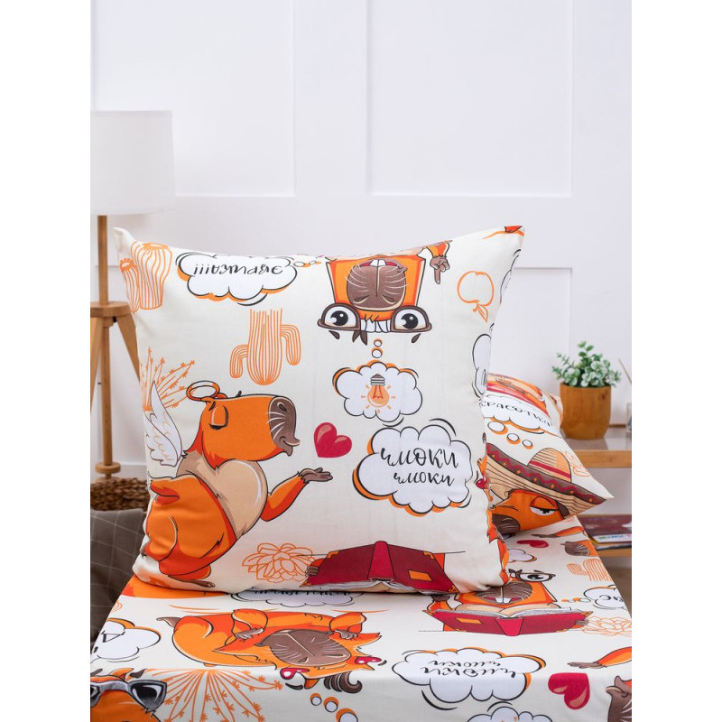 Простынь 90х190 на резинке бязь Комфорт Капибара (борт 20 см) Простынь 90х190 на резинке бязь Комфорт Капибара (борт 20 см)