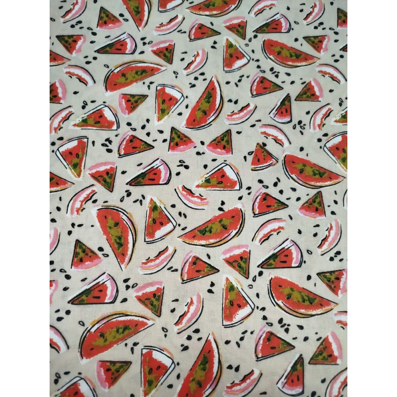 Простынь 90х190 на резинке перкаль Арбузики бежевый (борт 20см) Простынь 90х190 на резинке перкаль Арбузики бежевый (борт 20см)