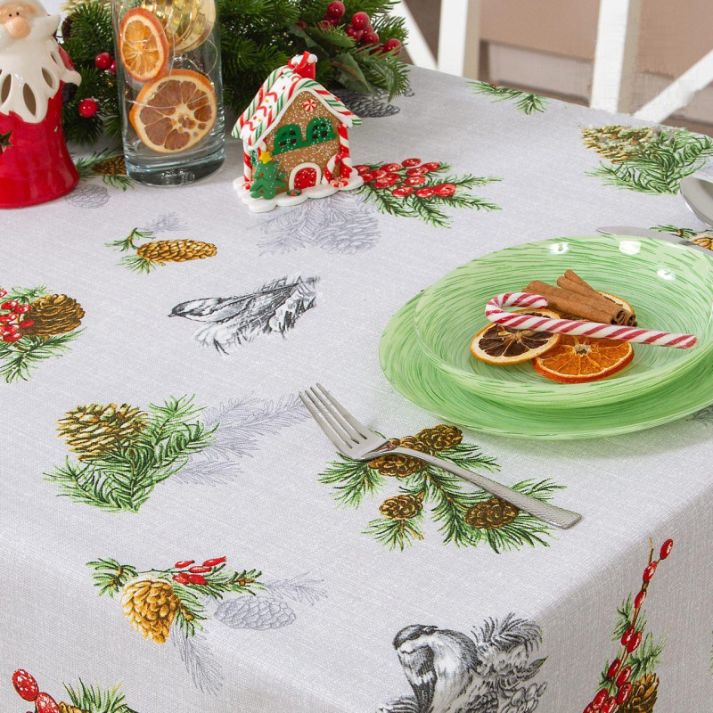 Скатерть 120х145 см рогожка Серебряный звон Скатерть 120х145 см рогожка Серебряный звон