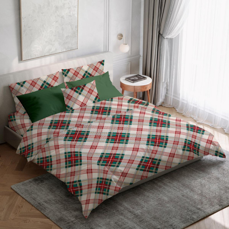 Пододеяльник зима-лето 175х215 см перкаль Тартан Пододеяльник зима-лето 175х215 см перкаль Тартан