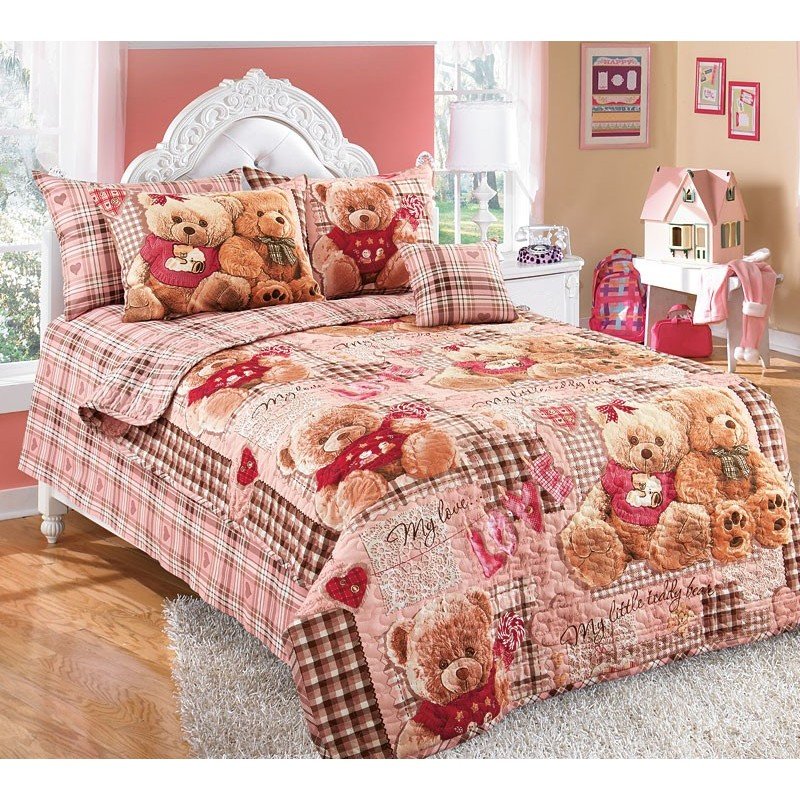 Детское 1.5 сп покрывало 140х200 перкаль Плюшевые мишки Детское 1.5 сп покрывало 140х200 перкаль Плюшевые мишки