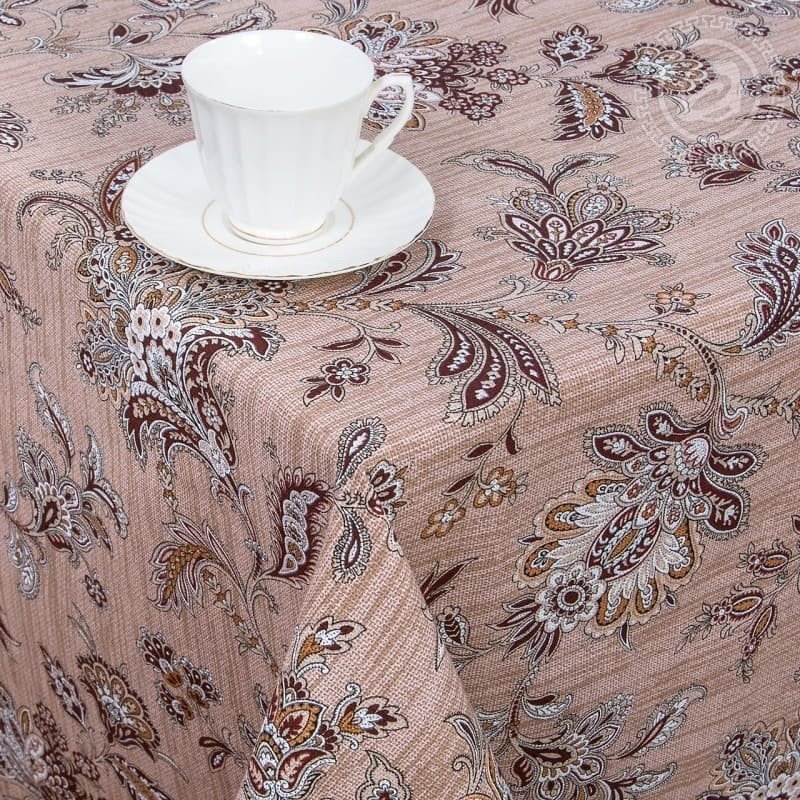 Скатерть 120х145 рогожка Жардин бежевый Скатерть 120х145 рогожка Жардин бежевый