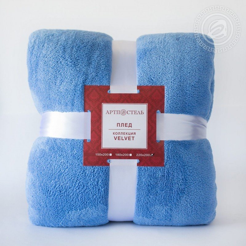 Плед 150х195 микрофибра Velvet Синий Плед 150х195 микрофибра Velvet Синий