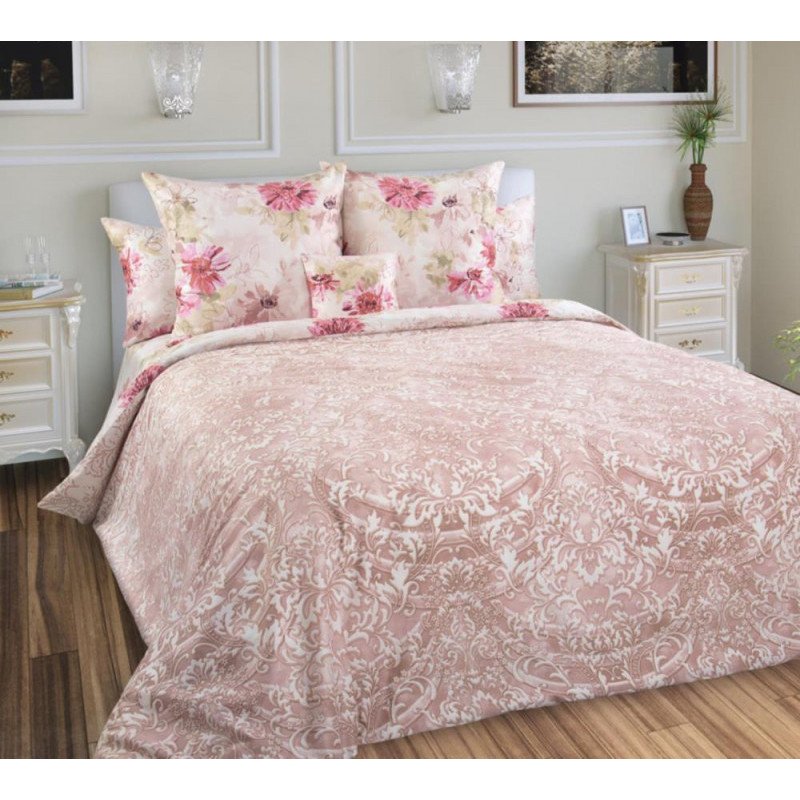 Наволочки 70х70 сатин (2 шт) на молнии Даниэлла розовый комп Наволочки 70х70 сатин (2 шт) на молнии Даниэлла розовый комп