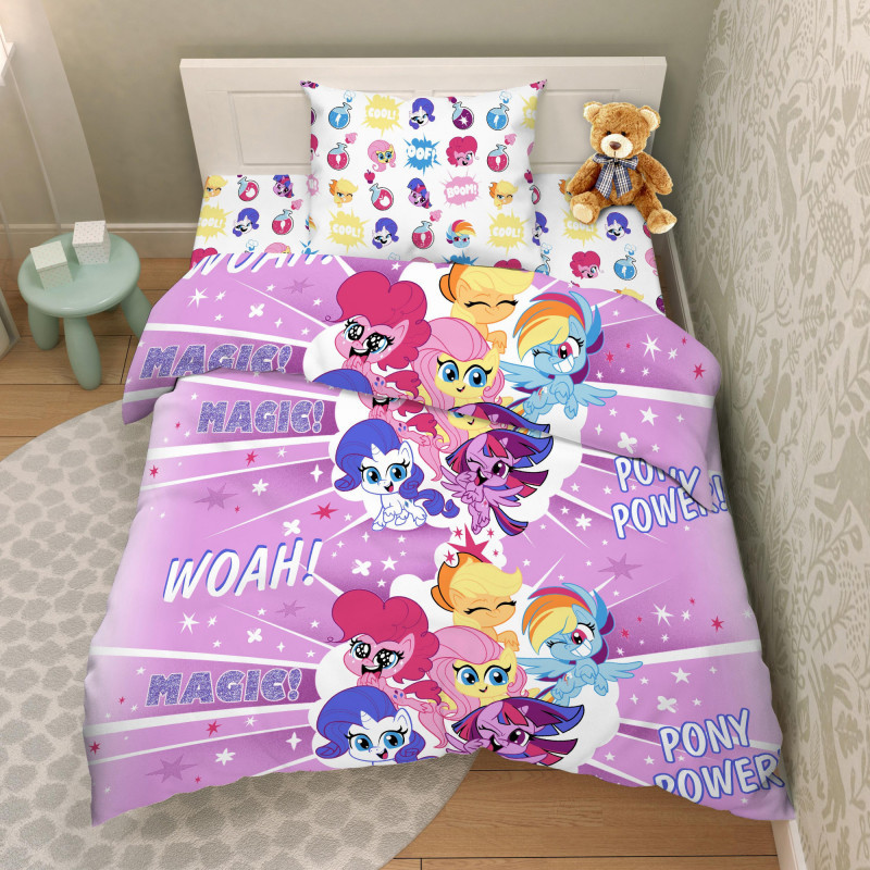 Детское белье 1.5сп бязь (1 нав 70х70) My little pony Открой магию Детское белье 1.5сп бязь (1 нав 70х70) My little pony Открой магию