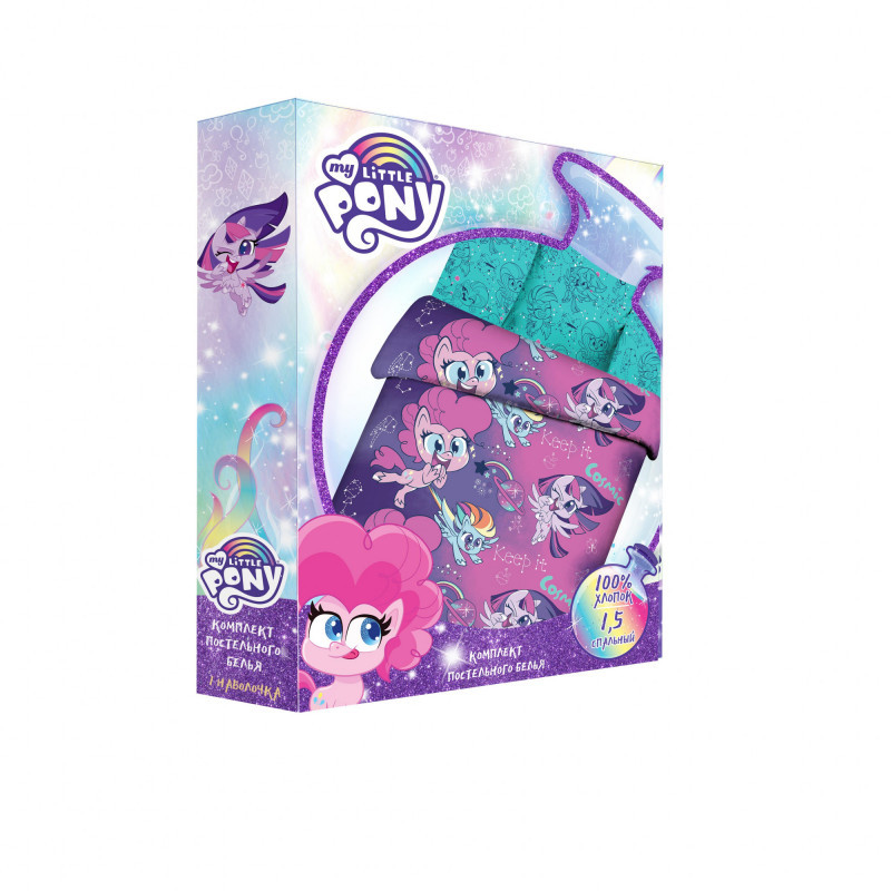 Детское белье 1.5 сп. бязь (1нав 70х70) My Little Pony Магия Космоса Детское белье 1.5 сп. бязь (1нав 70х70) My Little Pony Магия Космоса