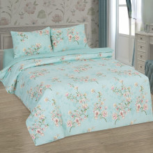 Постельное белье евро поплин (2нав 50х70) Миндаль