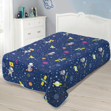 Детское 1.5 сп покрывало 150х215 см поплин Космический десант