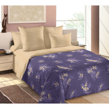 Постельное белье евро перкаль Ветки мимозы 2 4250ПН