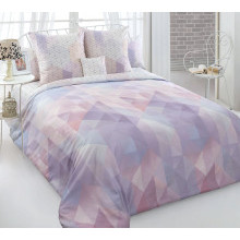 Постельное белье евро сатин (4нав) Радужный блик (коробка)