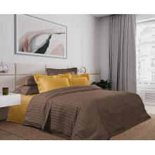 Постельное белье евро страйп-сатин (жаккард) (4 нав.) Пахлава (коробка) арт. LK4326