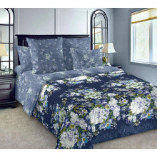 Наволочка стеганая 40х40 перкаль (1шт) Белый стих 1 син