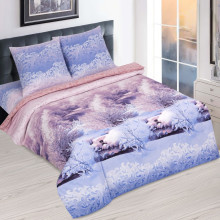 Постельное белье 1,5сп поплин Морозное утро