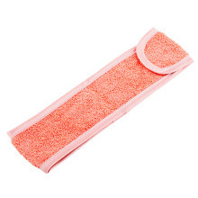 Махровая повязка на липучке без вышивки Корраловый Махровая повязка на липучке без вышивки Корраловый