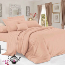 Наволочка 50х70 сатин гладкокрашенный (1шт) на молнии Персик