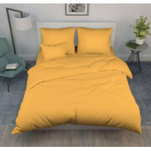 Пододеяльник 180х215 см поплин однотонный Медовый