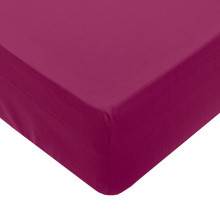 Простыня 160х200 на резинке (борт 20 см) поплин Вишня