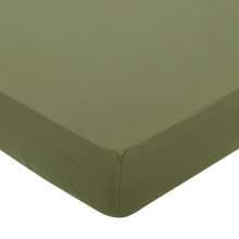 Простыня 90х200 на резинке (борт 20 см) поплин Олива