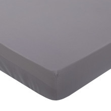 Простыня 160х200 на резинке (борт 20 см) поплин Серебро