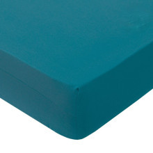 Простыня 180х200 на резинке (борт 20 см) поплин Изумрудный