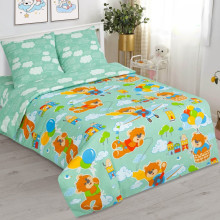 Детское белье 1.5 сп. бязь Улетные мишки