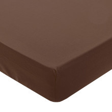 Простыня 160х200 на резинке поплин Шоколад (борт 20 см)