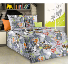 Детское белье 1.5 сп. поплин Стрит-арт