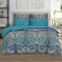 Постельное белье 1,5сп сатин Серебряные нити