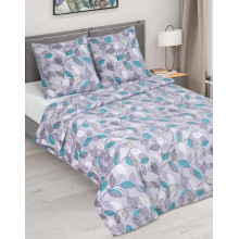 Постельное белье 1,5 сп/рез. простыня 140х200 бязь Серебряные листья