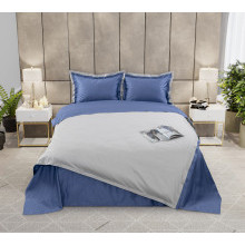 Постельное белье евро сатин (нав. 50х70) Морская гладь (коробка) арт.L4315GЯ