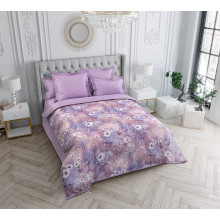 Постельное белье семейное сатин (4 нав.) Сиреневые сны (коробка) арт. L6323F