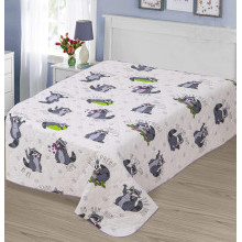 Детское 1.5 сп. покрывало 150х215 см поплин Енотики