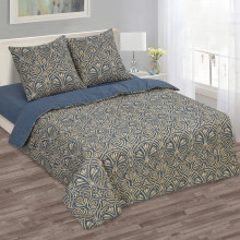 Постельное белье зима-лето 2 сп. с европростыней поплин Мадрид