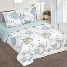 Постельное белье 2 сп/рез. простыня 160х200 поплин Тишина природы
