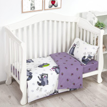 Детское белье ясельное поплин Енотики