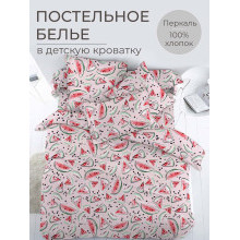 Детское белье в кроватку перкаль Арбузики розовый арт. 3523 Детское белье в кроватку перкаль Арбузики розовый арт. 3523