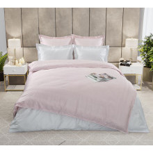 Постельное белье 2 сп/европр. сатин (4 нав.) Жемчужная роса (коробка) арт. LK3323