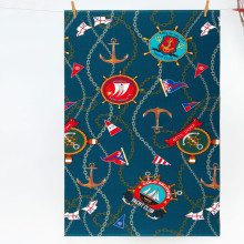 Полотенце 80х150 см вафельное Яхт-клуб Полотенце 80х150 см вафельное Яхт-клуб