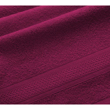 Полотенце 70х130 см махровое (Oqtosh Tekstil) Утро бордо