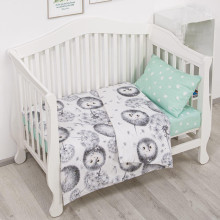 Детское белье ясельное поплин Ежата